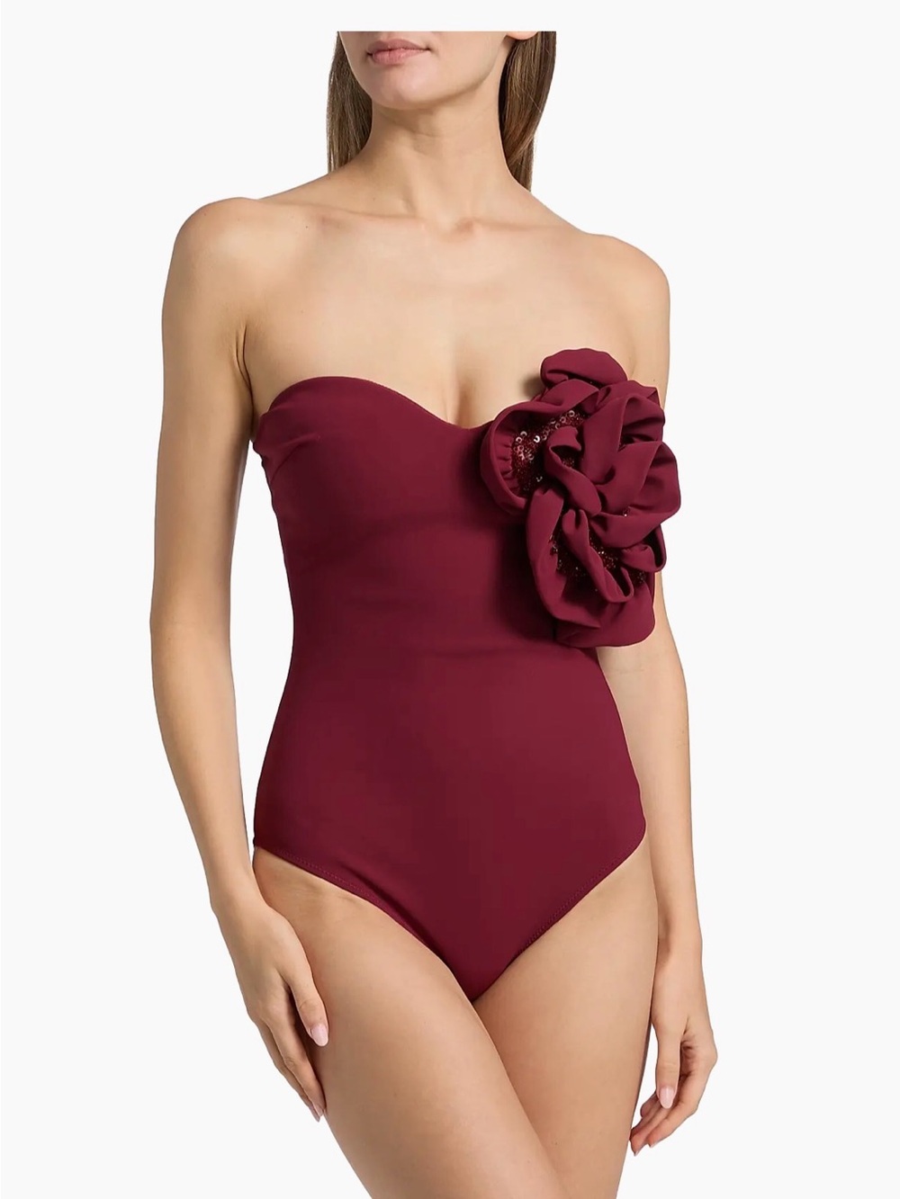 NWT-Chiara Boni La Petite Robe- Burgundy size 8 - Picture 2 of 4